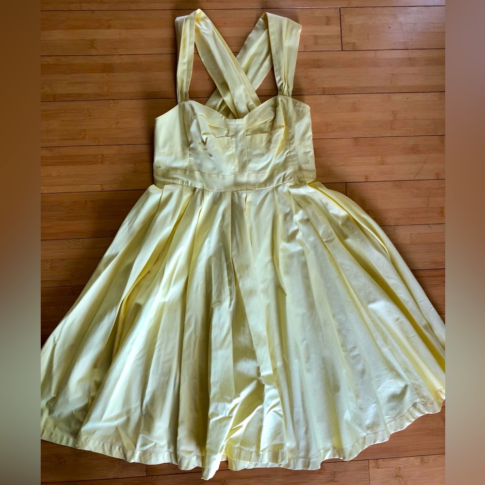 FRENCH CONNECTION Canary Yellow Dress. Size 2